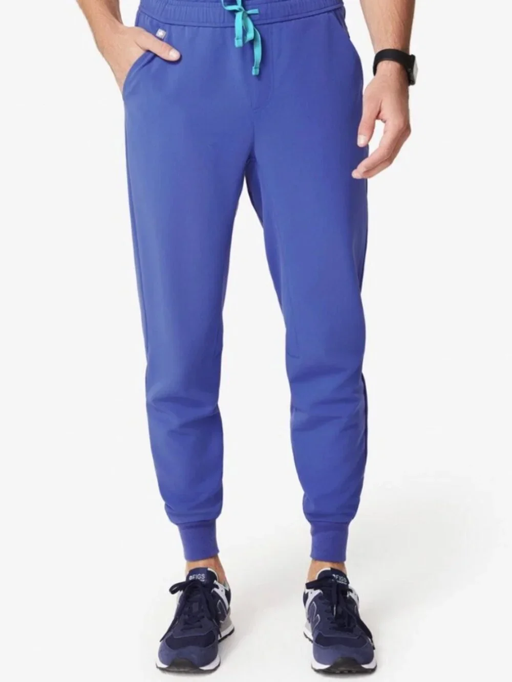 FIGS Men's Tansen Jogger Scrub Pants Limited Edition Denim Blue (PO #660), Small